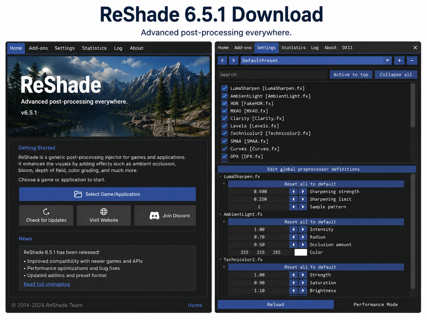 ReShade 6.5.1 free download latest version